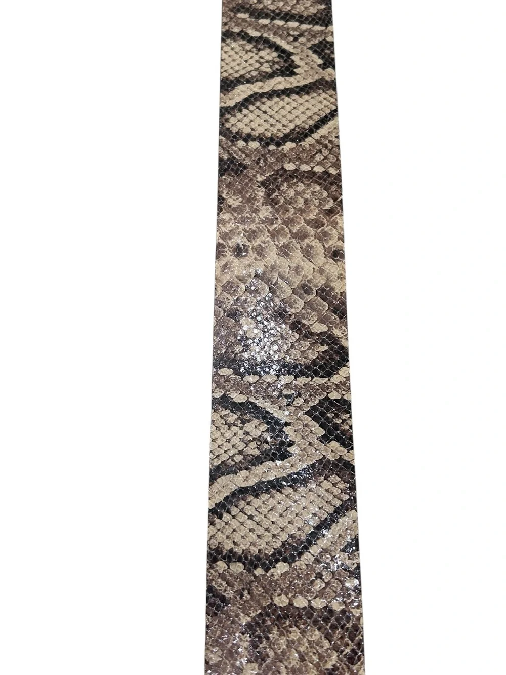 Banana Republic taupe Brown Snake-Print Leather Belt Gold Buckle Italy small